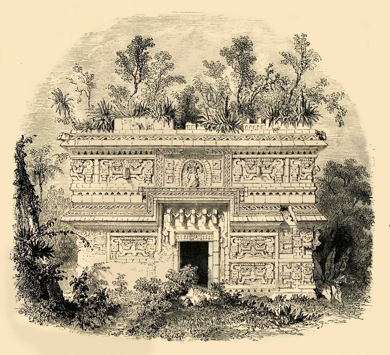Fachada del Palacio Nativo en Yucatán, 1890 de Unbekannt