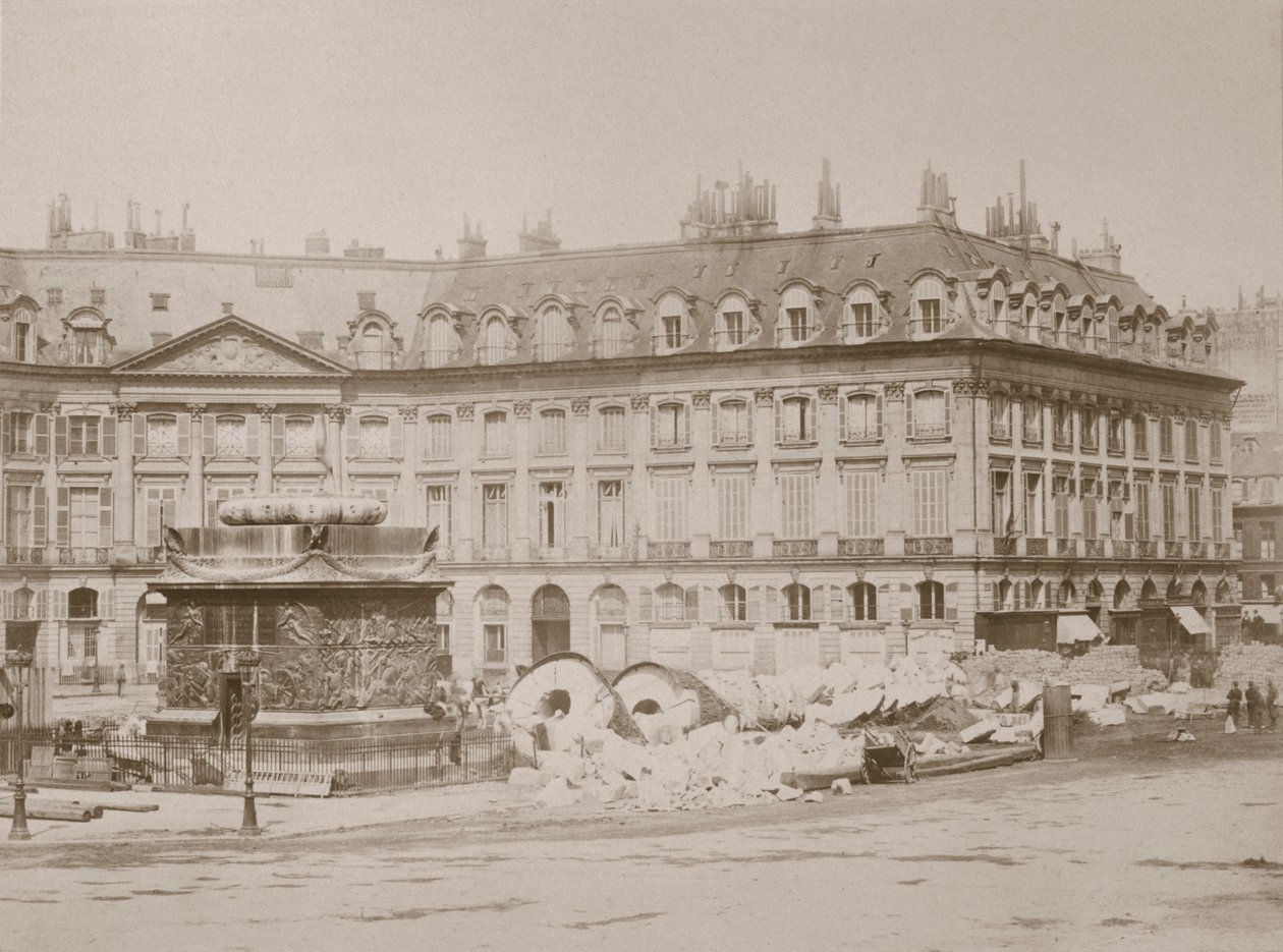 Columna caída, Place Vendôme, París, 1871 de Unbekannt