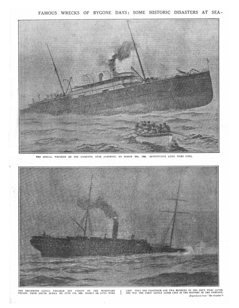 Naufragios famosos de días pasados: Algunos desastres históricos en el mar de Unbekannt