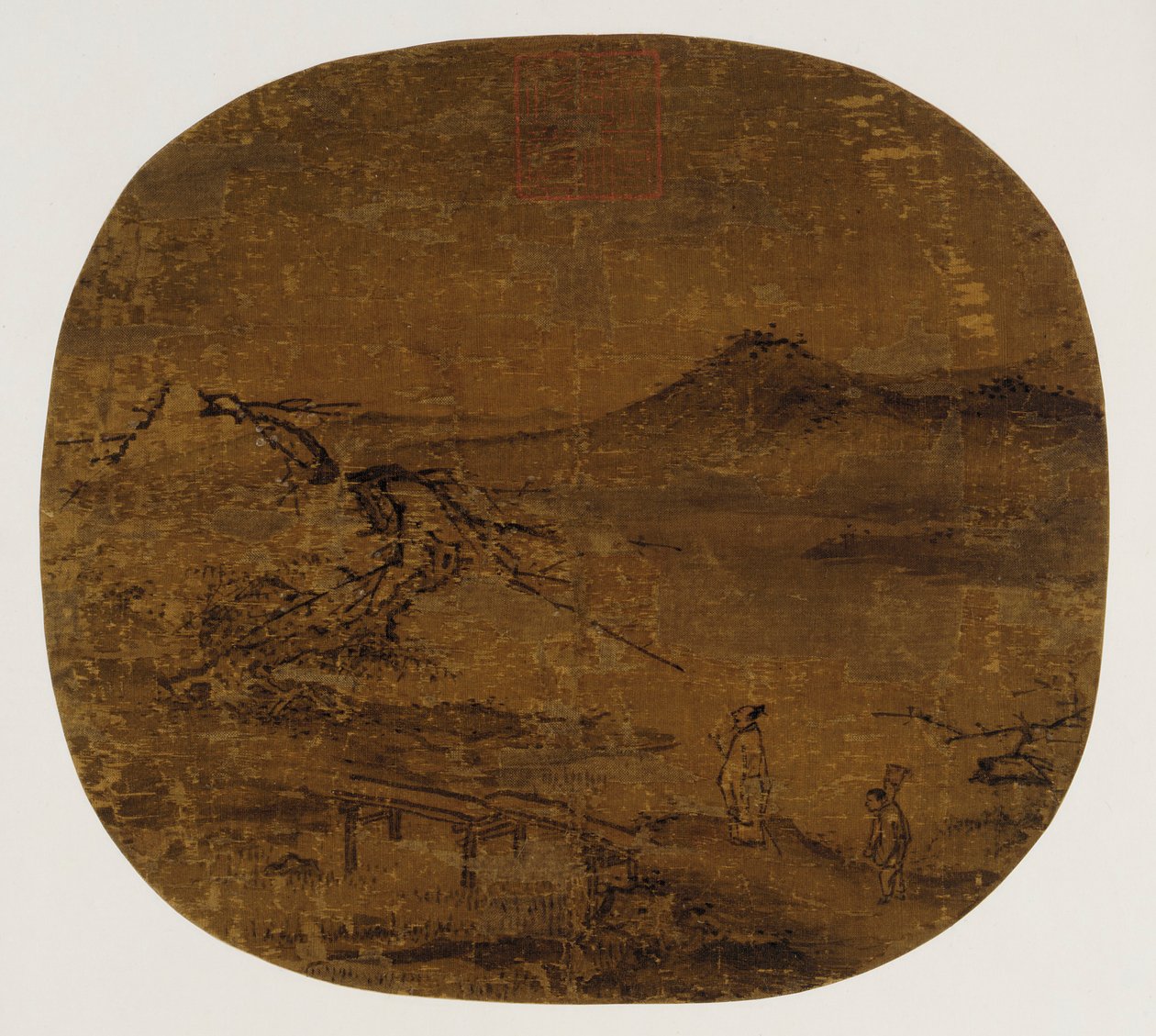 Abanico montado como hoja de álbum, dinastía Ming, 1368-1644 de Unbekannt