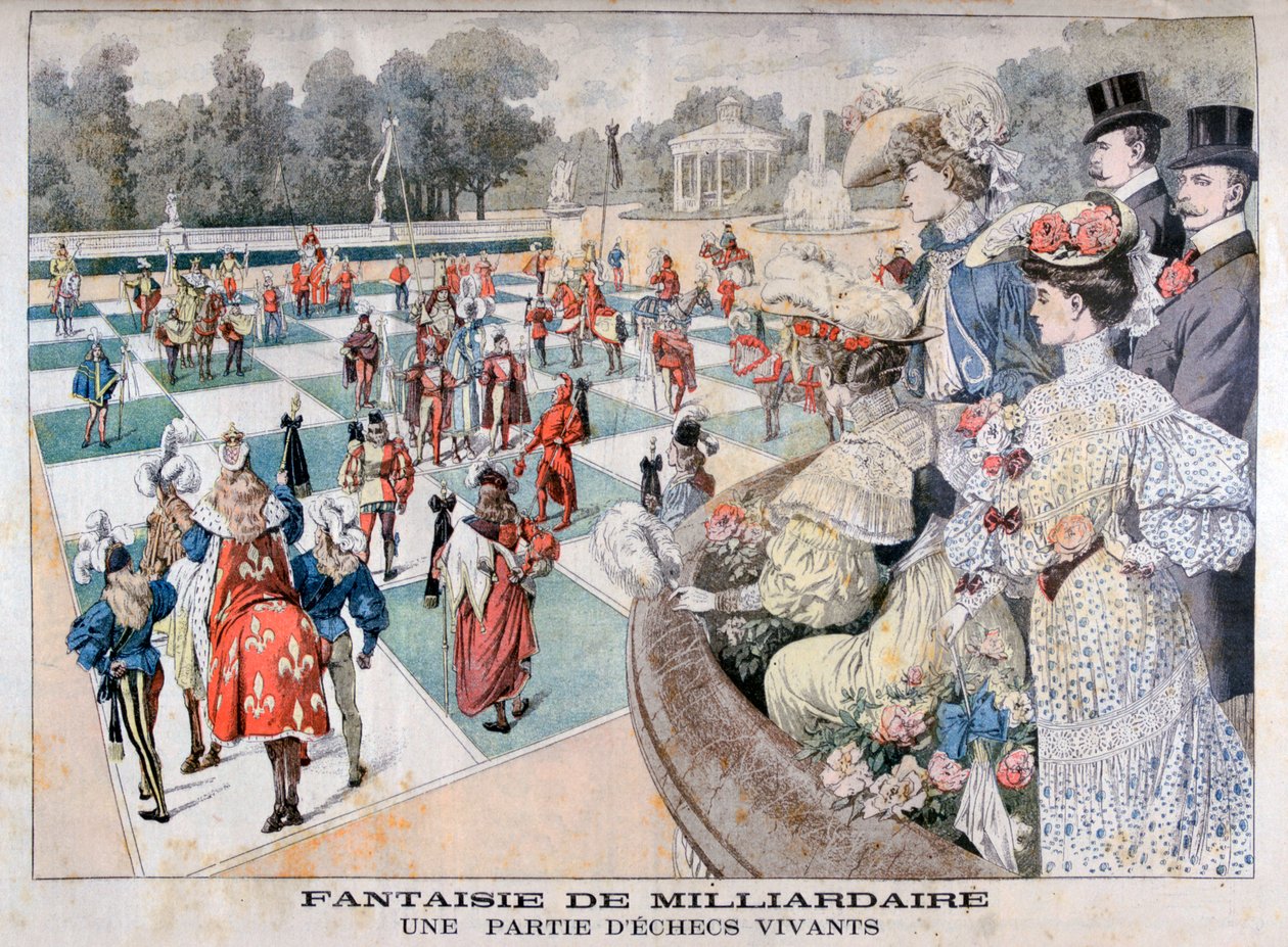 Fantasía de un multimillonario: un juego de ajedrez humano, 1904 de Unbekannt