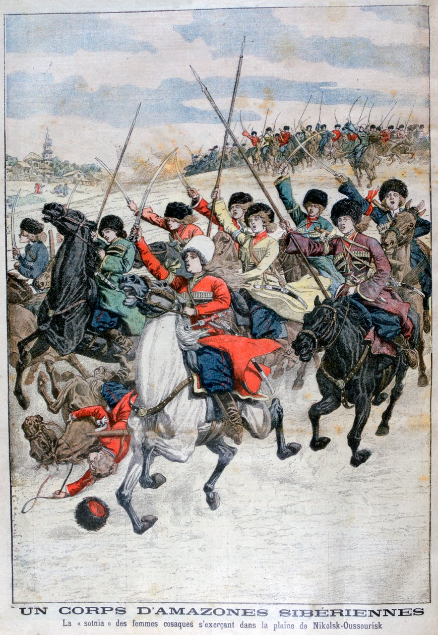Cuerpo de caballería femenina cosaca siberiana, Guerra Ruso-Japonesa, 1904 de Unbekannt