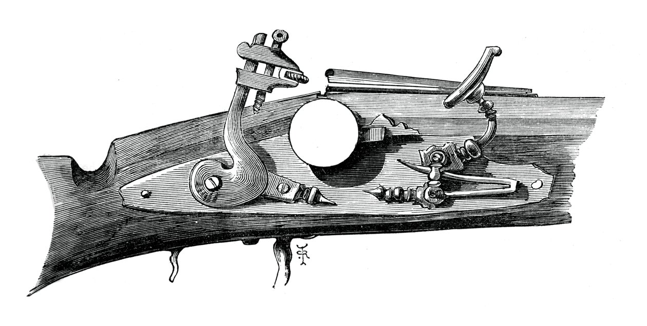 Firelock o snaphance de Haddon Hall, Derbyshire, c1620, c1880 de Unbekannt