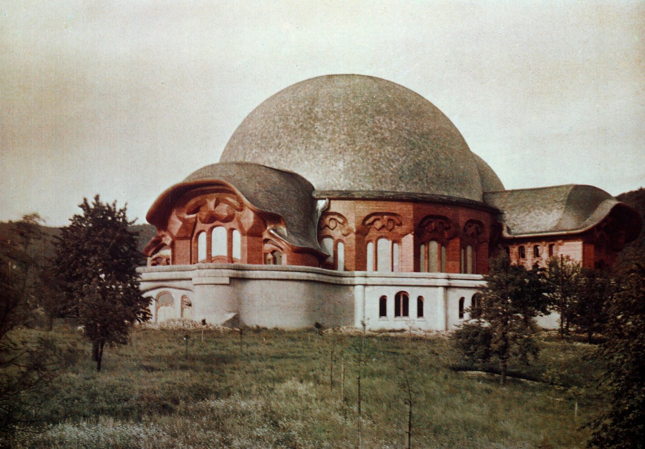 Primer Goetheanum, vista frontal sur, Dornach, Suiza de Unbekannt