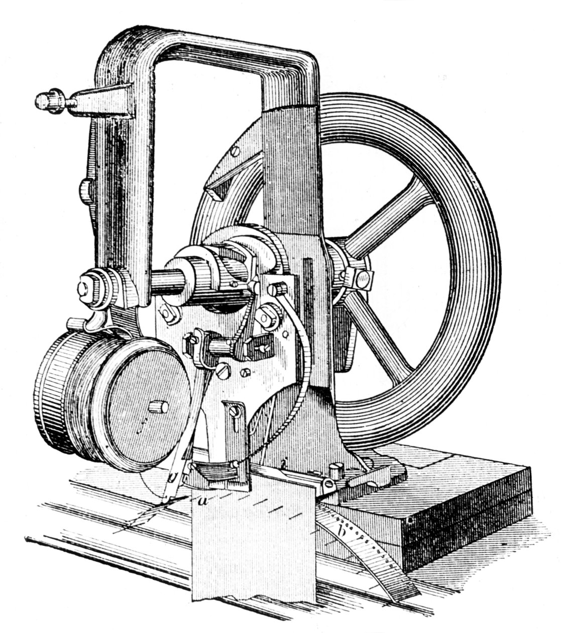 Primera máquina de coser de puntada de cadeneta, inventada por Elias Howe, siglo XIX de Unbekannt