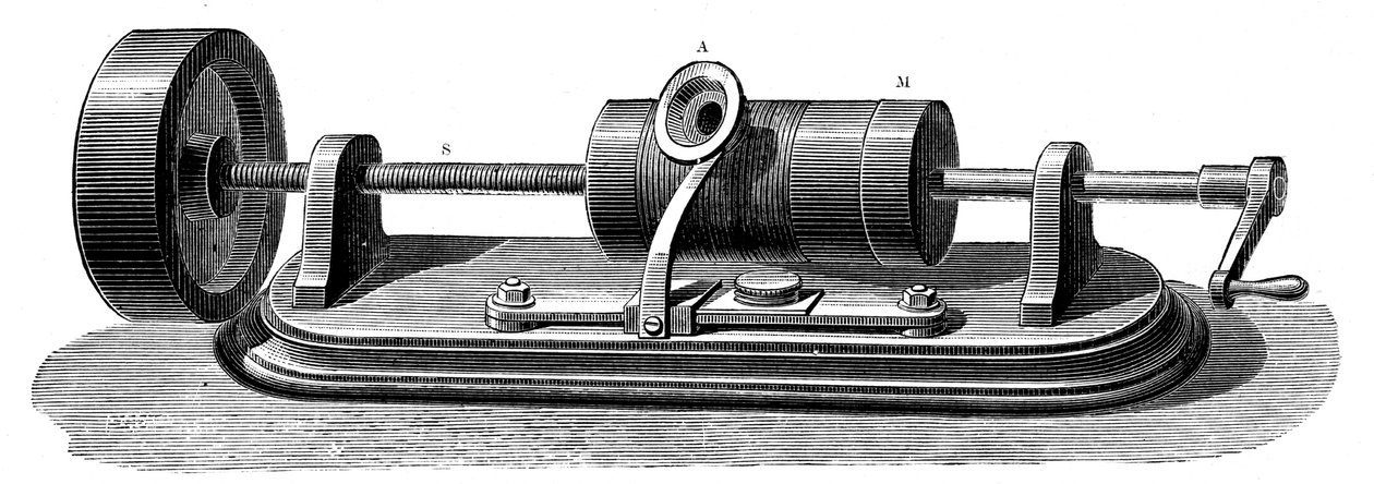 Primer modelo del fonógrafo de Edison, c. 1877-1880 de Unbekannt