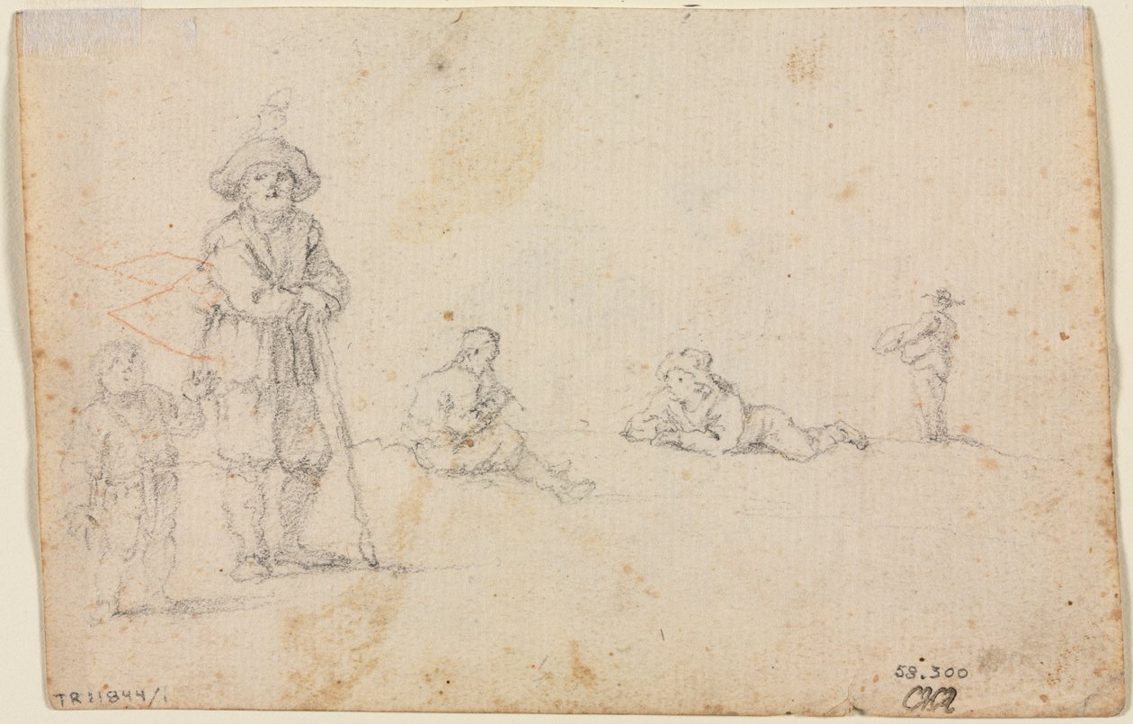 Cinco Estudios de Figuras, 1600s de Unbekannt