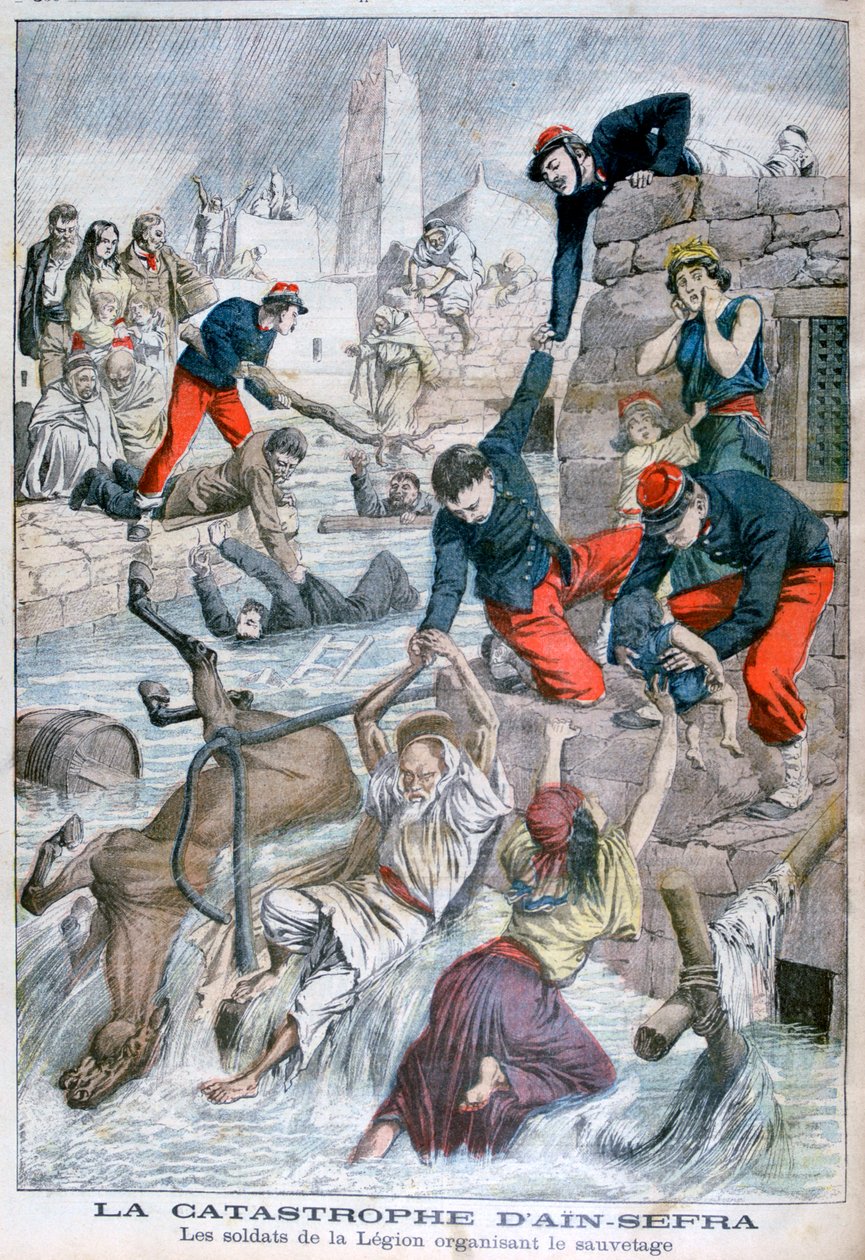 Inundación repentina en Ain Sefra, Argelia, 1904 de Unbekannt