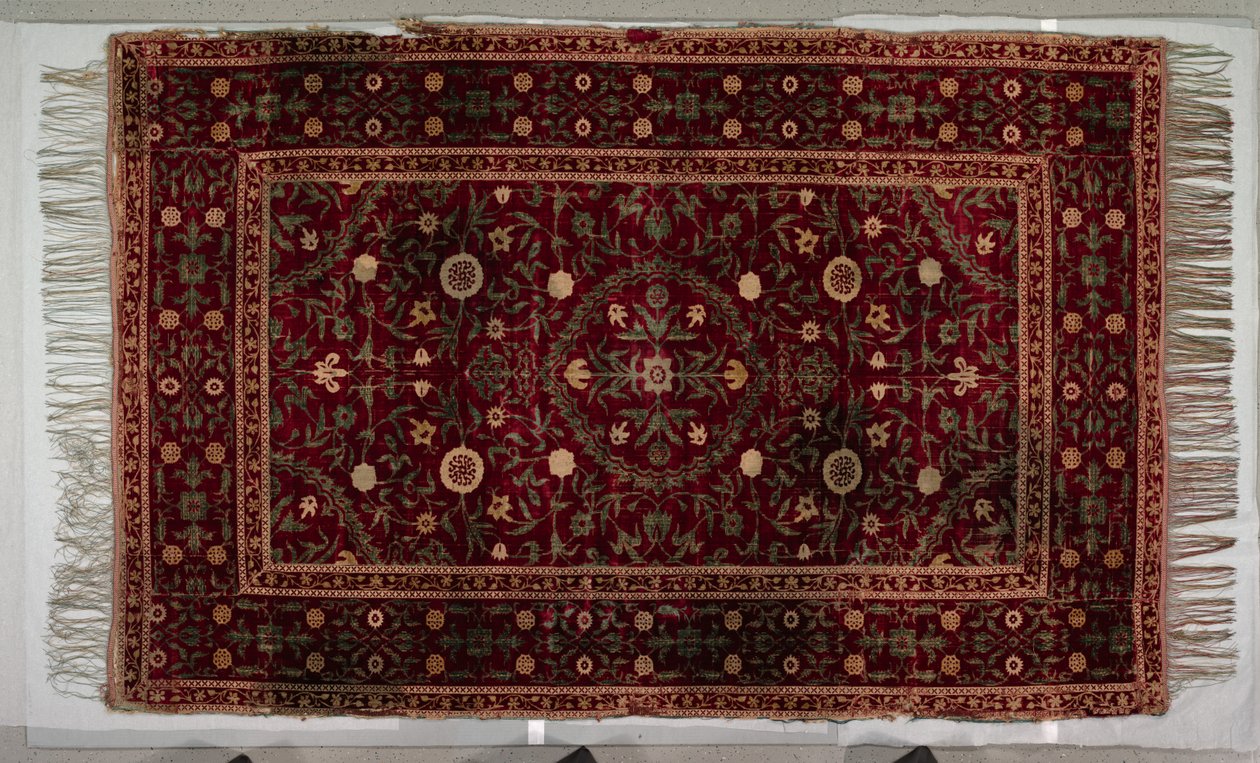 Alfombra con patrón de medallón, 1650-1700 de Unbekannt