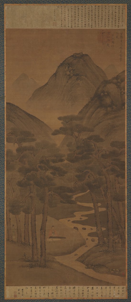 Agua corriente, viento en los pinos, dinastía Ming, siglo XV de Unbekannt