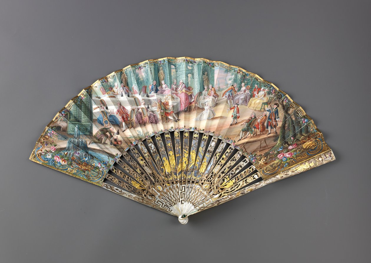 Abanico plegable, 1760s de Unbekannt
