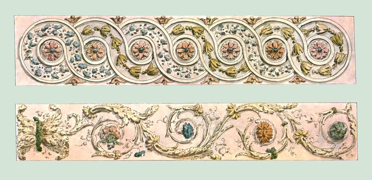Diseños de bordes de follaje, Francia, 1928 de Unbekannt