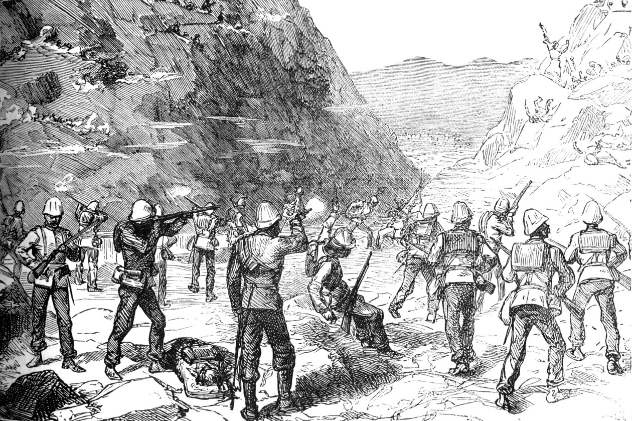 Partida de forraje del 67º atacada por los afganos, 9 de noviembre de 1879, c1880 de Unbekannt