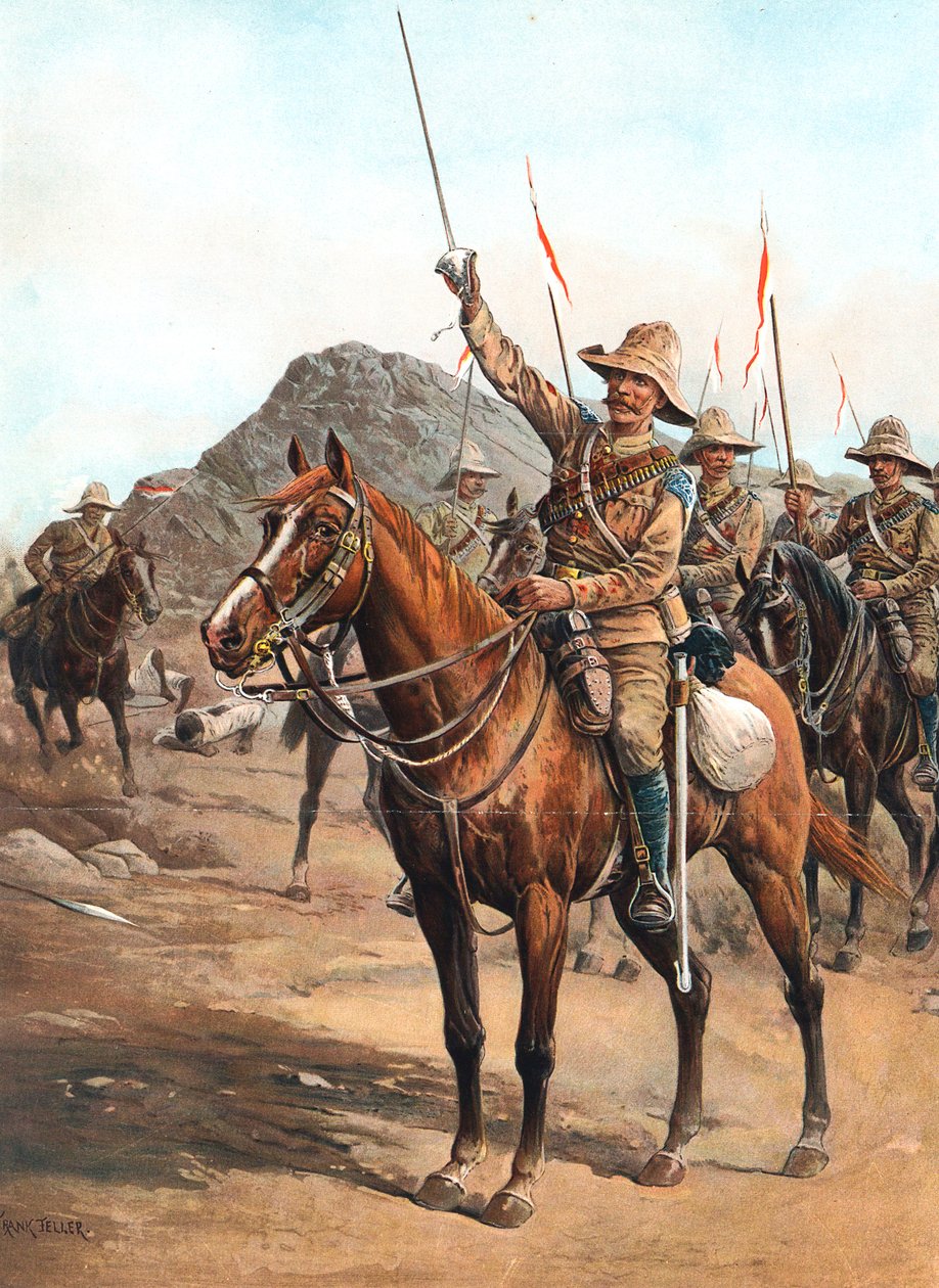 ¡Formen, No 2! ¡Formen!, lanceros británicos en la Batalla de Omdurman, Sudán, 1898 de Unbekannt