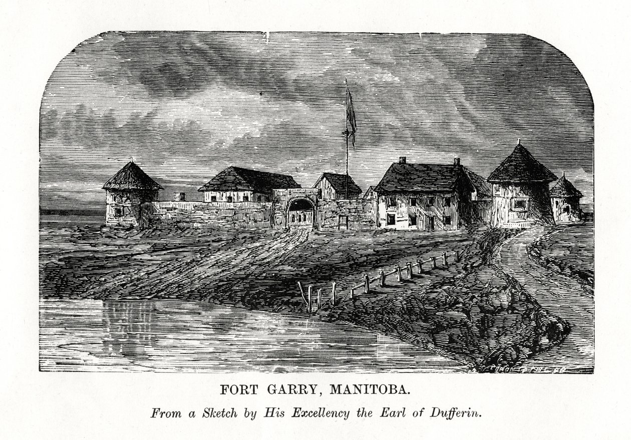 Fort Garry, Manitoba, Canadá, finales del siglo XIX de Unbekannt