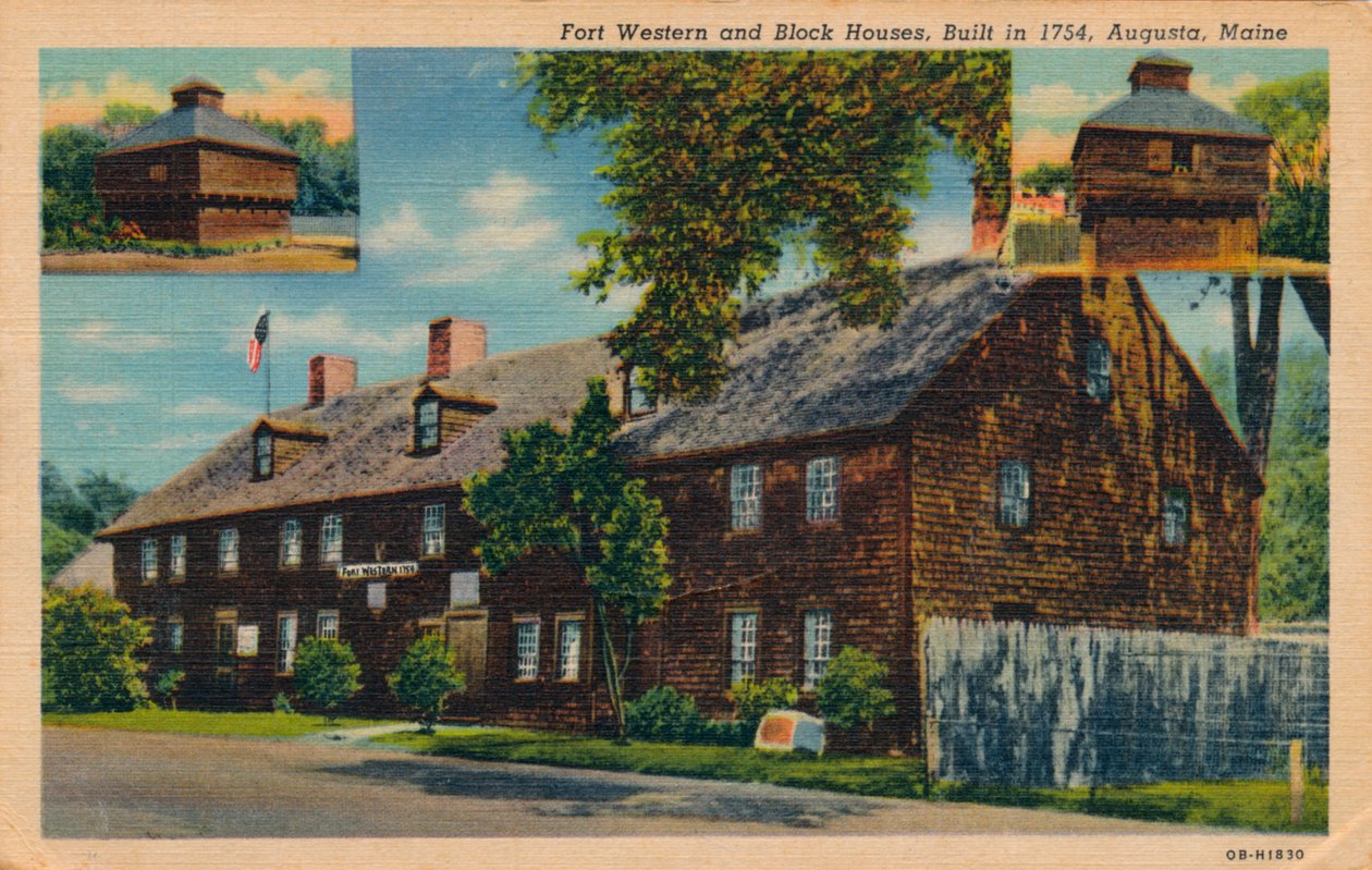 Fuerte Western y casas de bloques, Augusta, Maine, 1920s de Unbekannt