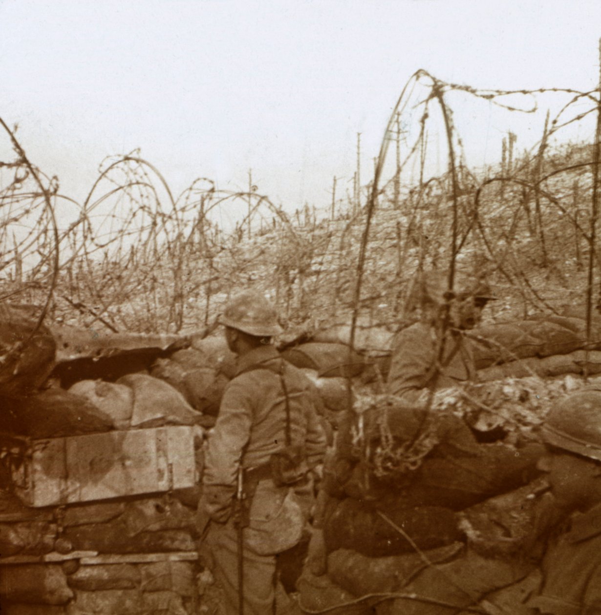 Trinchera Fosse Froide, Champaña, norte de Francia, c1914-c1918 de Unbekannt