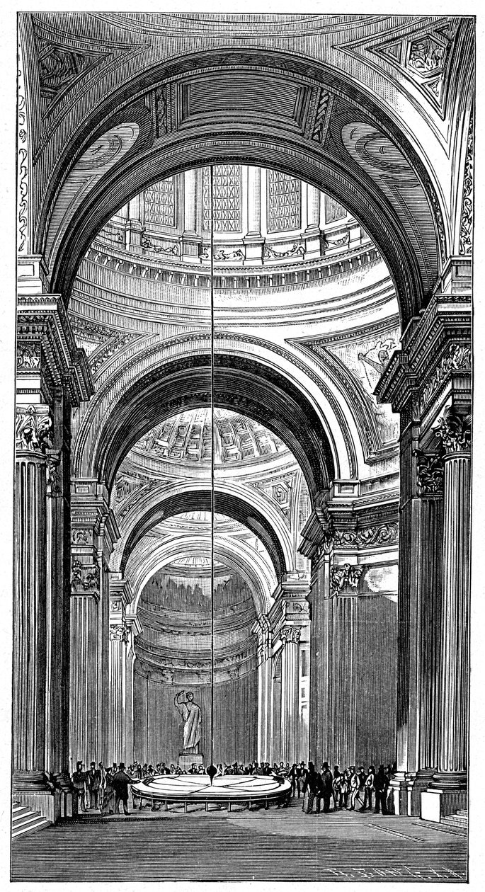 Péndulo de Foucault en el Panteón, París, 1851, 1900 de Unbekannt
