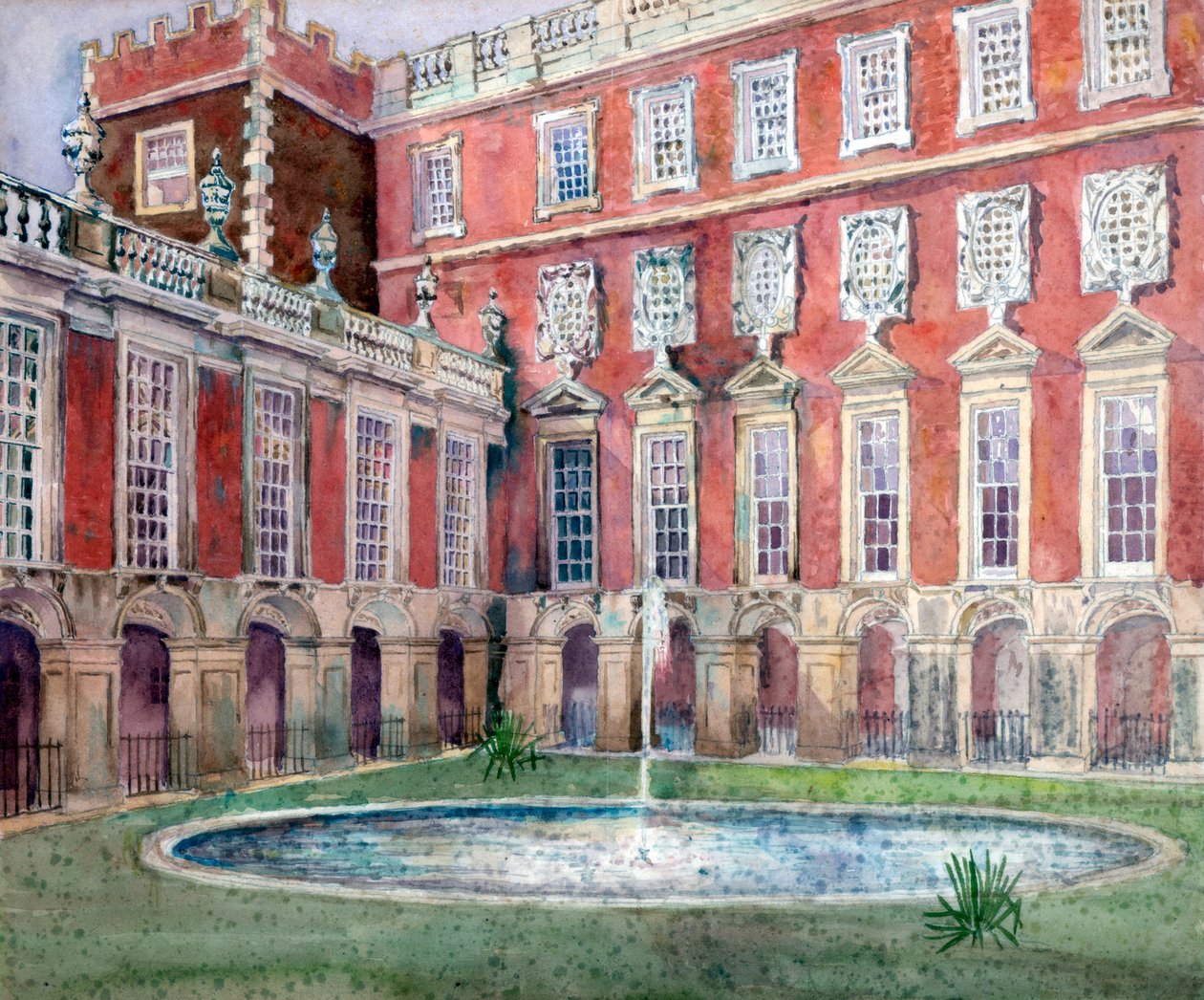 Fuente en el Palacio de Hampton Court de Unbekannt