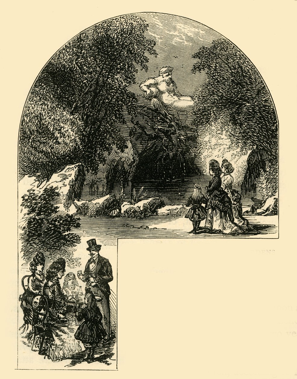 Fuente en los Jardines de Surrey, c. 1878 de Unbekannt