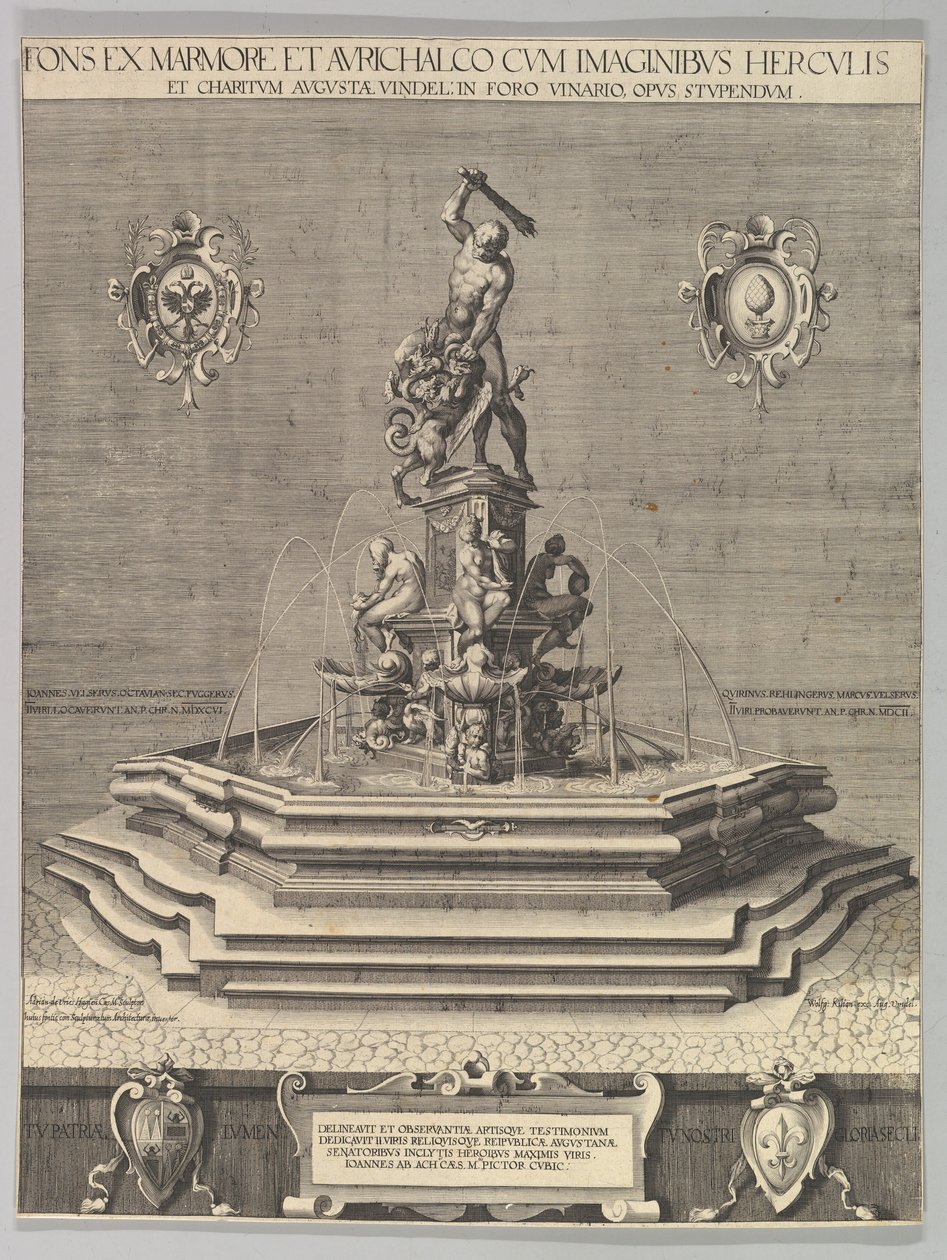 Fuente de Hércules en Augsburgo, copia, 1602 de Unbekannt