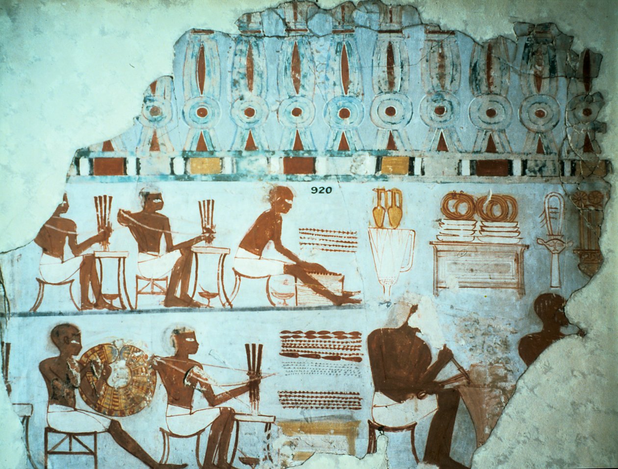 Fragmento de yeso pintado de la tumba de Sebekhotep, de Tebas, Egipto, Dinastía XVIII, c1400 a.C. de Unbekannt