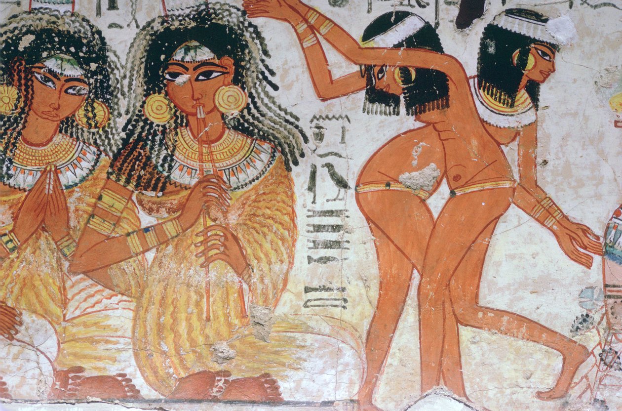 Fragmento de pintura mural de la tumba de Nebamun, Tebas, Egipto, XVIII Dinastía, c. 1350 a.C. de Unbekannt