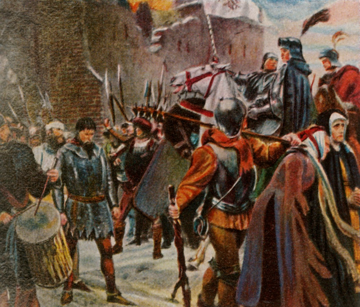 Federico I, Margrave de Brandeburgo, derriba a los Quitzows, 1414, 1936 de Unbekannt