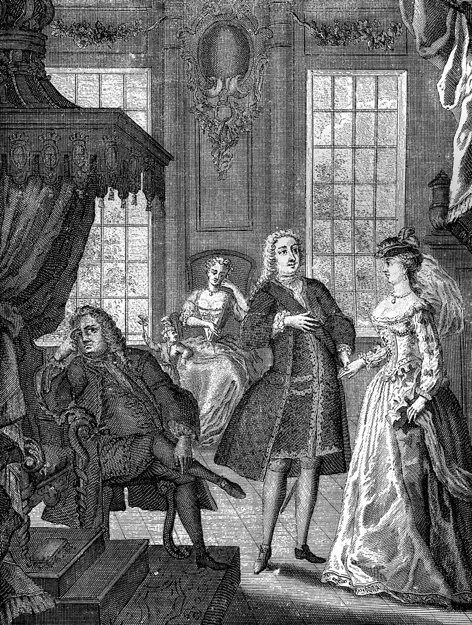 Federico Príncipe de Gales y la Princesa Augusta de Sajonia-Gotha, 1736 de Unbekannt