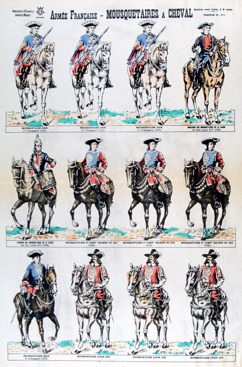 Ejército francés, mosqueteros montados, siglo XVII de Unbekannt