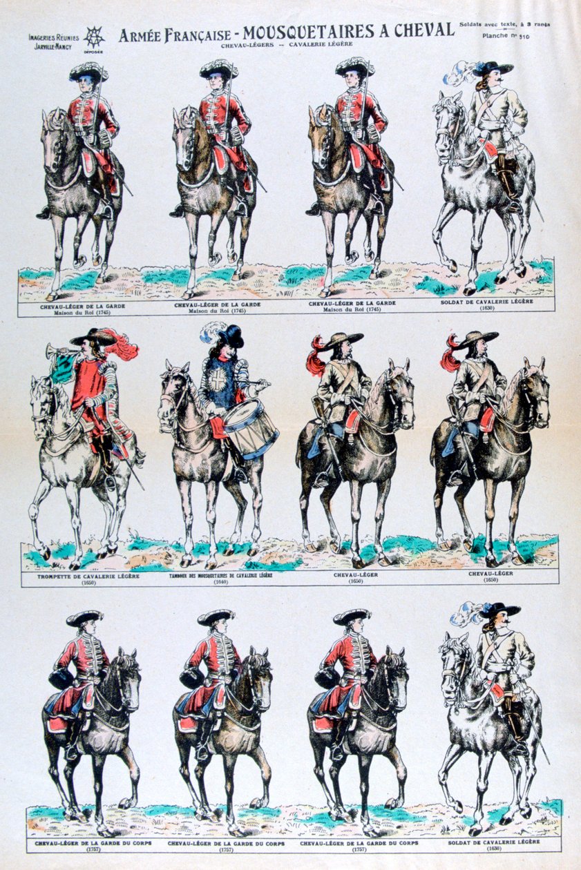 Ejército francés, mosqueteros montados, siglo XVIII siglo XIX de Unbekannt