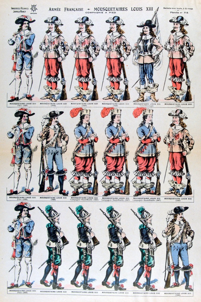 Ejército Francés, mosqueteros de Luis XIII, siglo XVII siglo XIX de Unbekannt
