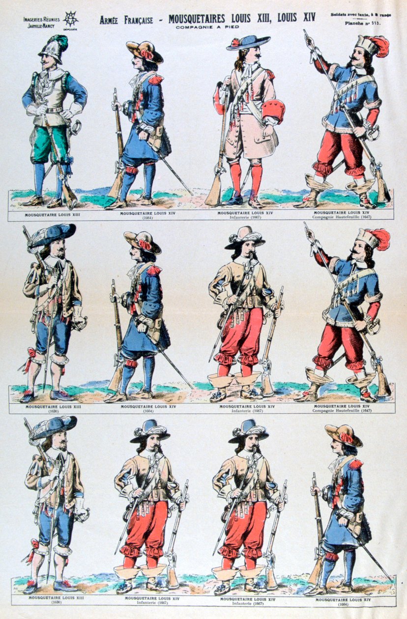 Ejército francés, mosqueteros de Luis XIII y Luis XIV de Unbekannt