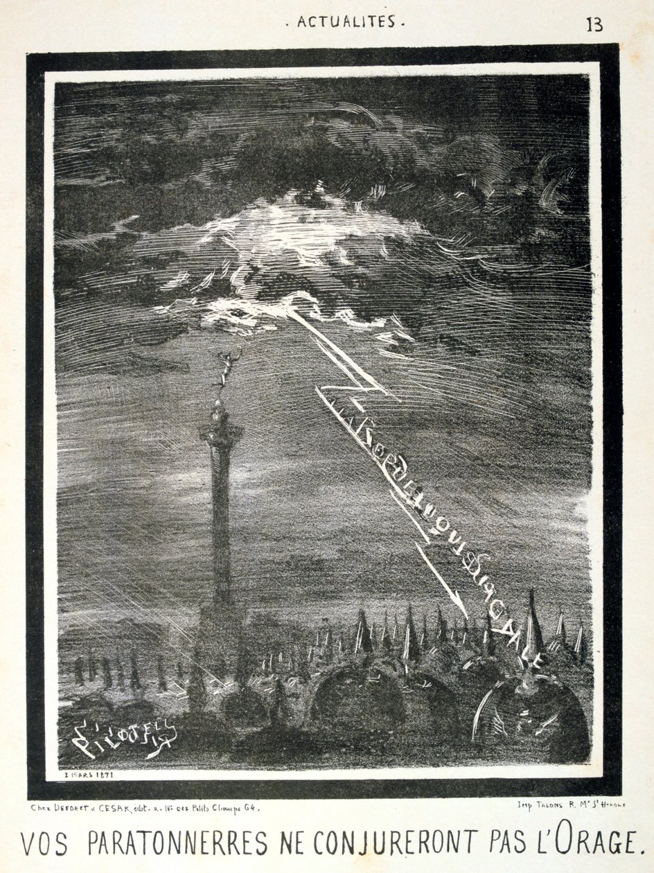 Caricatura francesa anti-prusiana, 1871 de Unbekannt