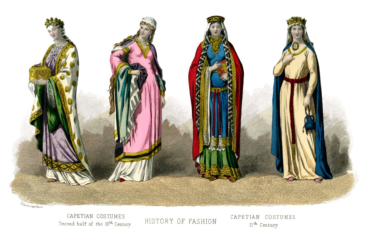 Traje francés: Capeto, siglos X-XI, 1882 de Unbekannt