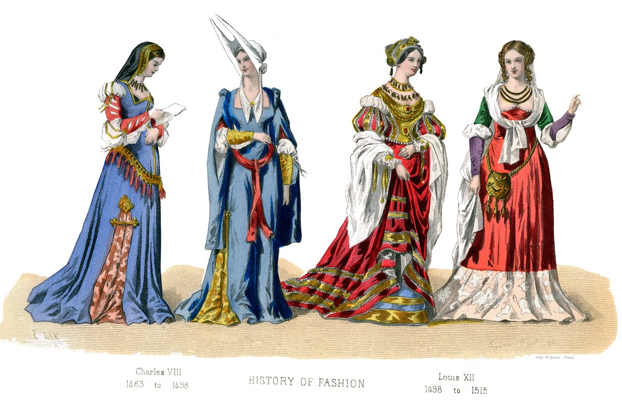Traje francés: Carlos VIII, Luis XII, 1882 de Unbekannt