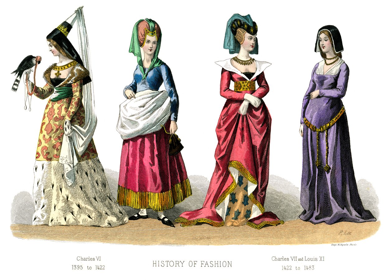 Traje francés: Carlos VI, Carlos VII, Luis XI, 1882 de Unbekannt