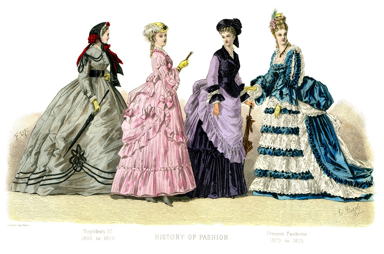 Traje francés: Napoleón III, Modas actuales, 1882 de Unbekannt