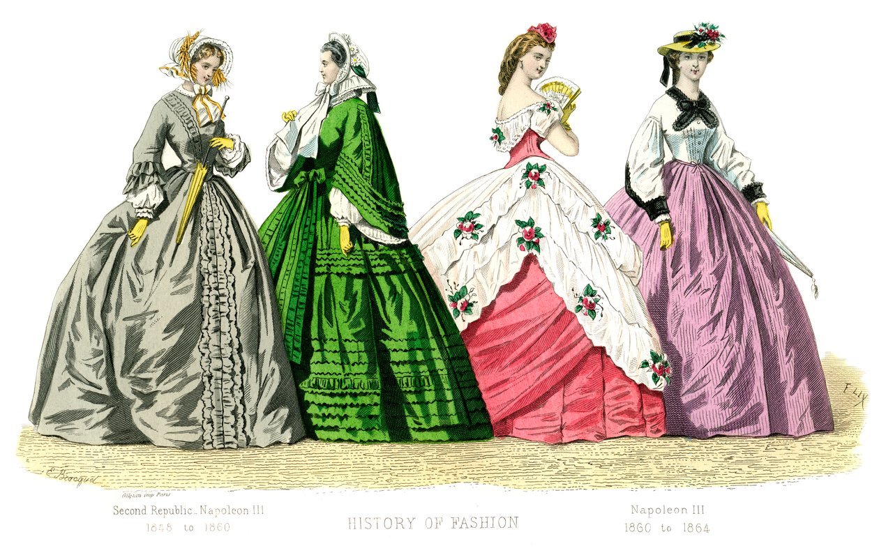 Traje francés: Segunda República, Napoleón III, 1882 de Unbekannt