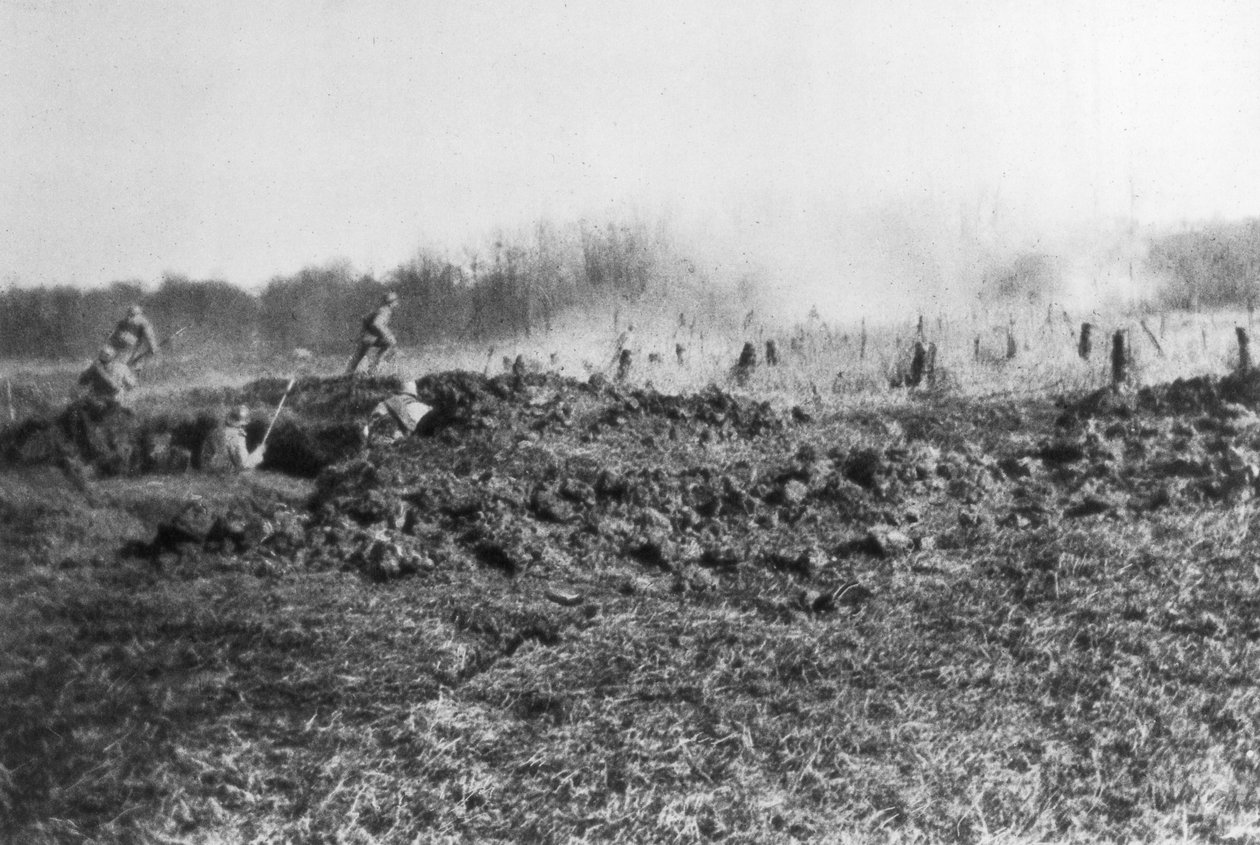 Contraataque francés entre el Somme y el río Oise, Picardía, Francia, 1918 de Unbekannt