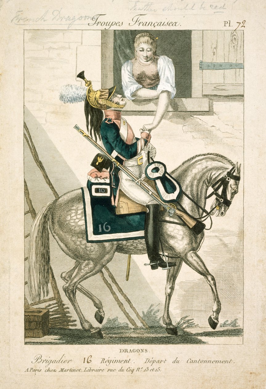 Dragón francés de las Guerras Napoleónicas, principios del siglo XIX de Unbekannt