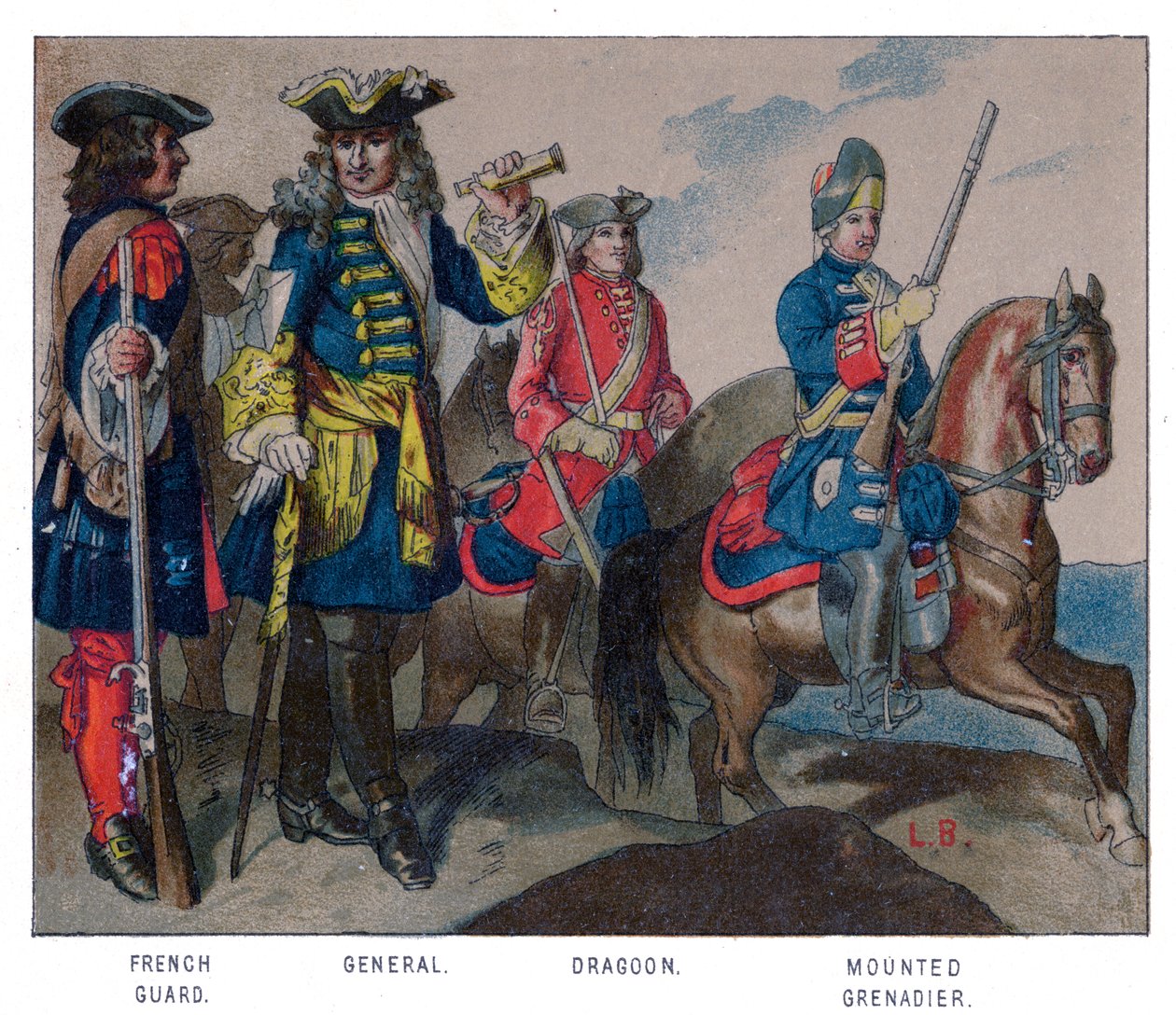 Vestimenta militar francesa, 1704 de Unbekannt