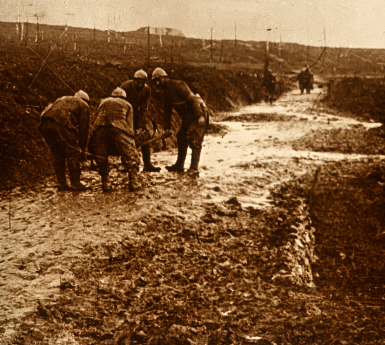 Soldados franceses, Froideterre, Francia, c1914-c1918 de Unbekannt