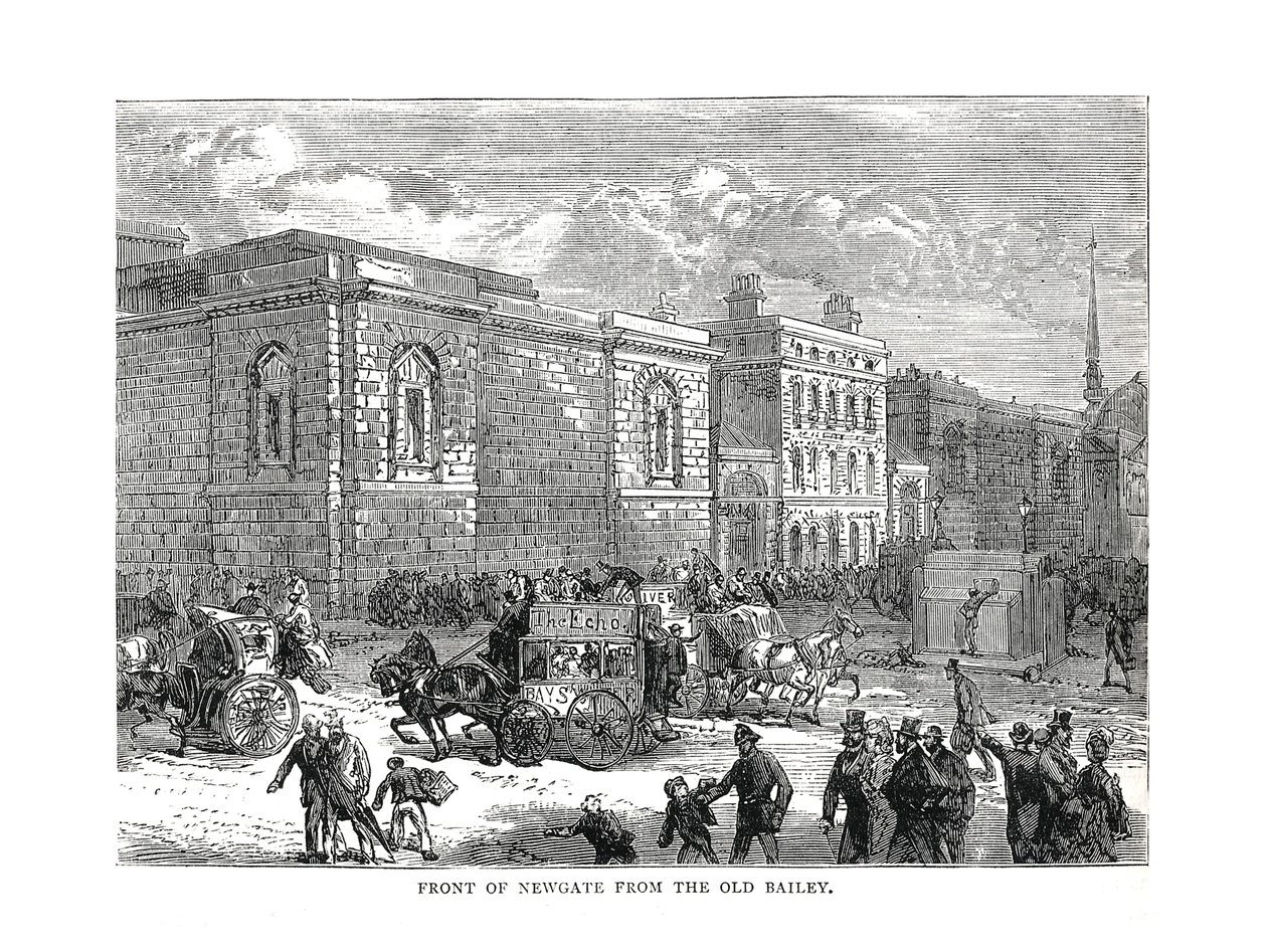 Frente de Newgate desde Old Bailey de Unbekannt