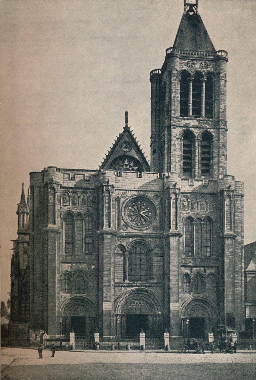 Frente de la Iglesia Abacial de Saint Denis, El Lugar de Entierro de los Reyes Franceses, c. 1906, 1907 de Unbekannt