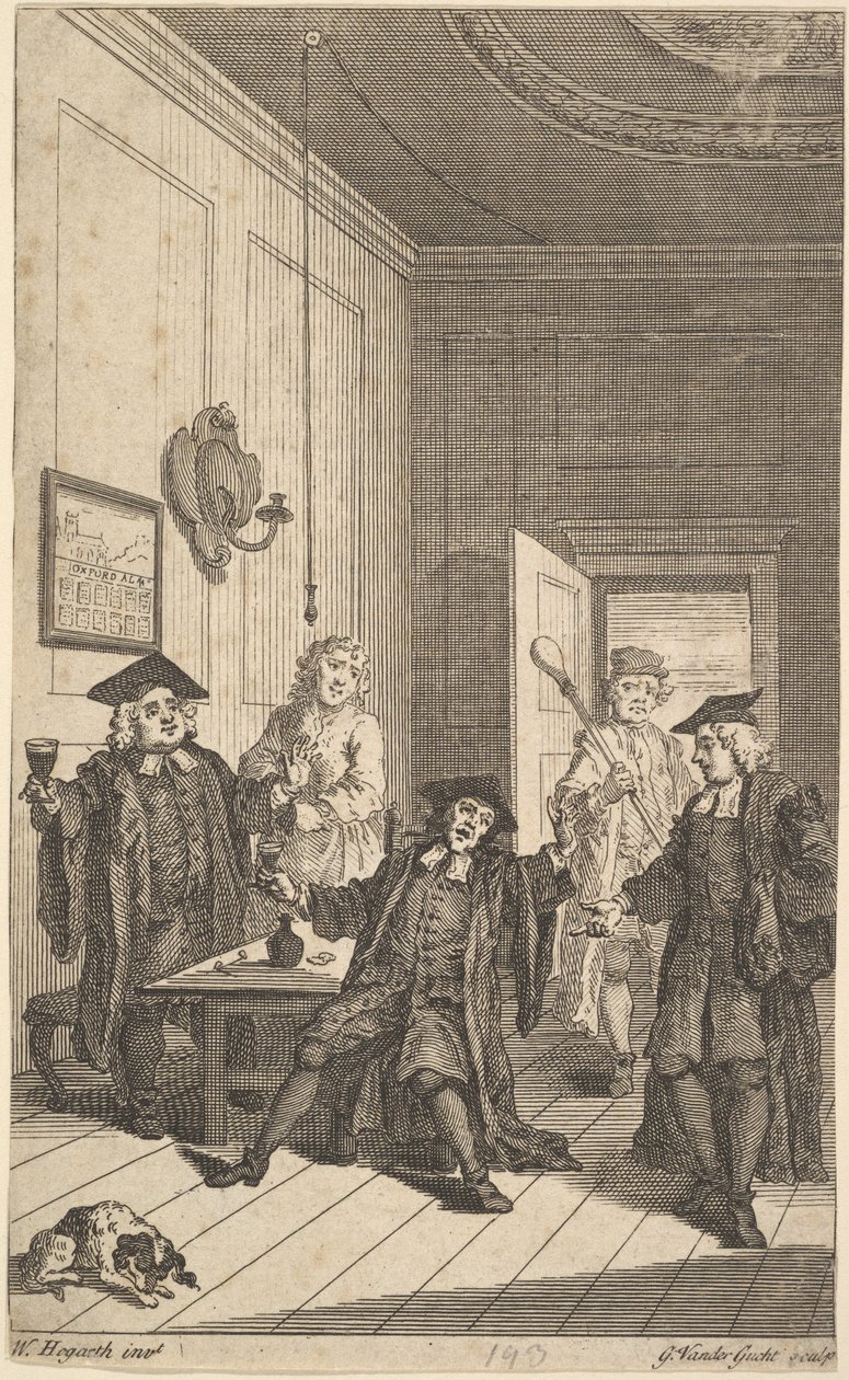 Frontispicio de The Humours of Oxford, abril 1730 de Unbekannt