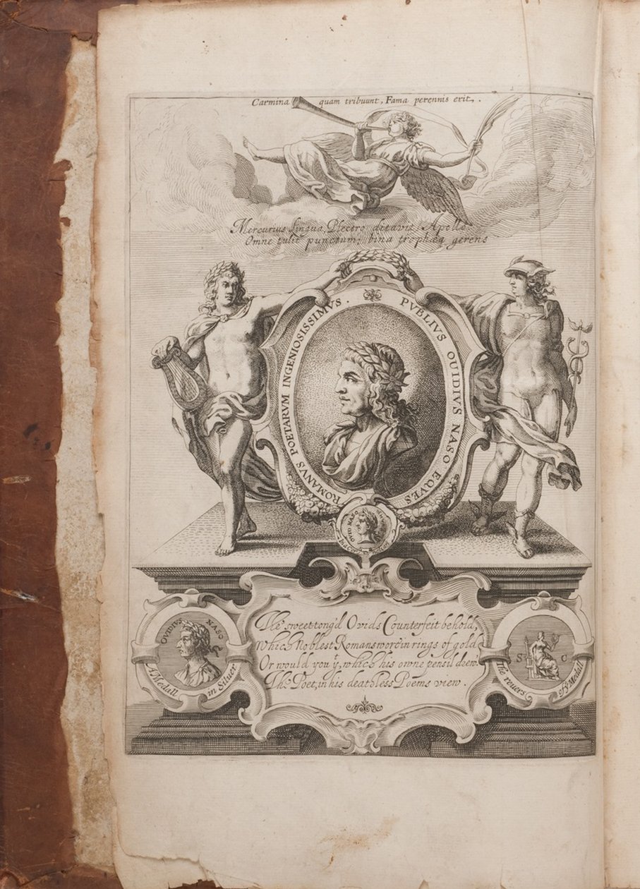 Frontispicio con Retrato de Ovidio, Metamorfosis, Oxford, 1632 de Unbekannt