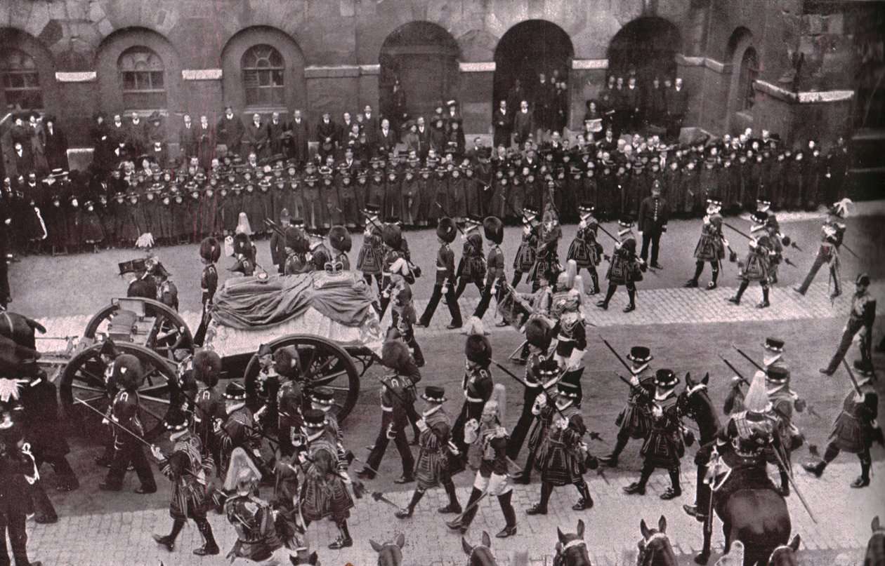Procesión fúnebre del Rey Eduardo VII, Whitehall, Londres, 20 de mayo de 1910 de Unbekannt