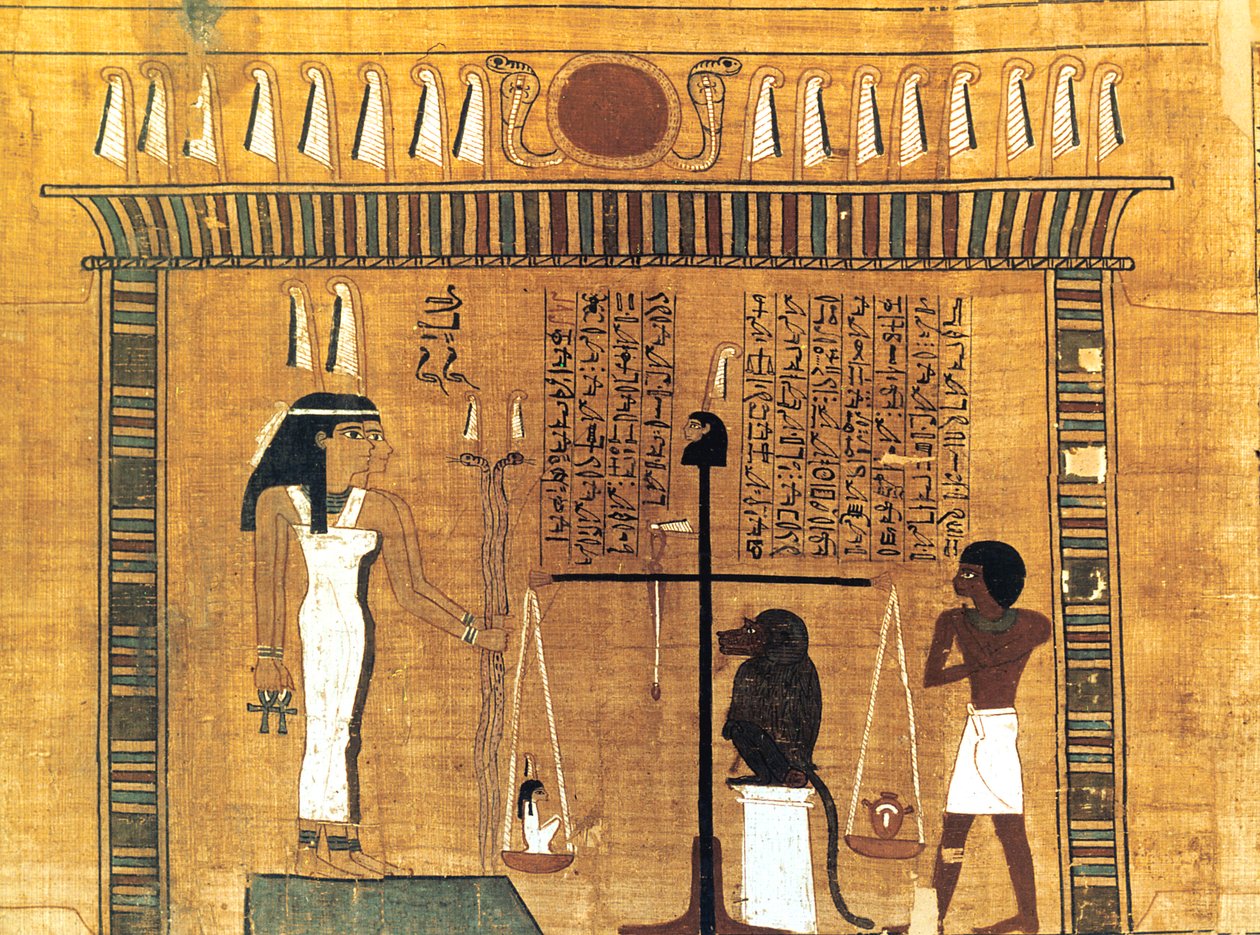 Papiro funerario, antiguo egipcio, XVIII dinastía, 1550-1293 a.C. de Unbekannt