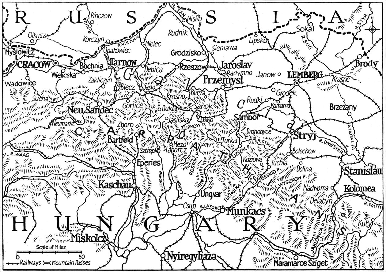 Galicia y los pasos de los Cárpatos, 1915 de Unbekannt